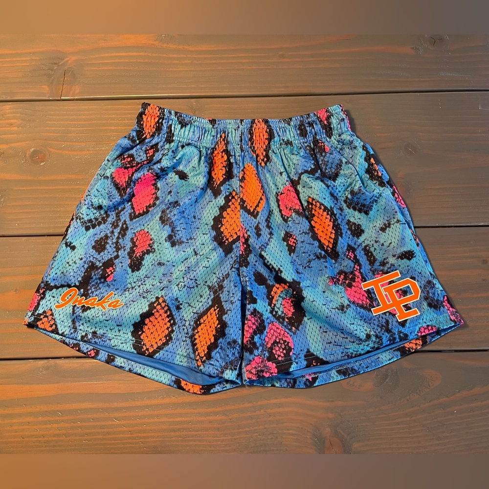 Inaka Power Blue Orange Pink Athletic Shorts